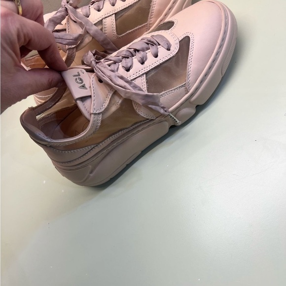 AGL Pink Low-Top Sneakers with White Soles - Picture 4 of 11